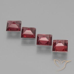 2.60 ct natürliche Merlot Rot Rhodolith-Granat-Edelsteine, Quadrat, VS