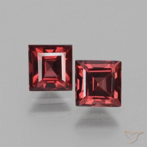 1.61ctw Natürlicher tiefrot Rhodolith-Granat, Quadrat, VS