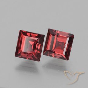 1.61 ct natürliche tiefrot Rhodolith-Granat-Edelsteine, Quadrat, VS