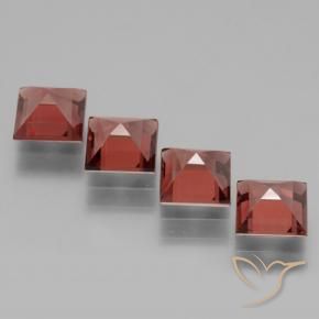 3.18 ct natürliche Scharlachrot Rhodolith-Granat-Edelsteine, Quadrat, VS