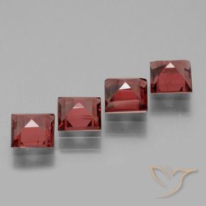 2.65 ct natürliche Merlot Rot Rhodolith-Granat-Edelsteine, Quadrat, VS