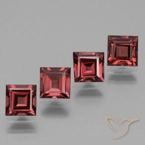 3.08 ct natürliche tiefrot Rhodolith-Granat-Edelsteine, Quadrat, VS