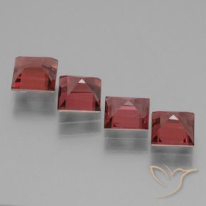 3.08 ct natürliche tiefrot Rhodolith-Granat-Edelsteine, Quadrat, VS