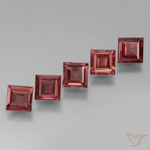 3.22ctw Natürlicher Merlot Rot Rhodolith-Granat, Quadrat, VS