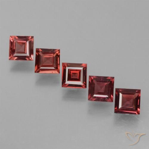 2.90ctw Natürlicher Merlot Rot Rhodolith-Granat, Quadrat, VS