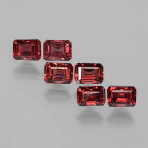 2.42 ct natürliche Rosaig-rose Rhodolith-Granat-Edelsteine, Smaragdschliff, VS