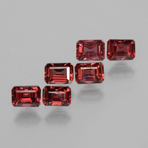 2.42 ct natürliche Rosaig-rose Rhodolith-Granat-Edelsteine, Smaragdschliff, VS