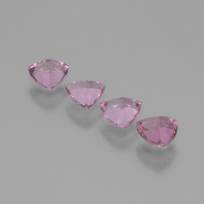 1,94 ct natürliche rosafarbener Rhodolith-Edelsteine, Trillion, VS