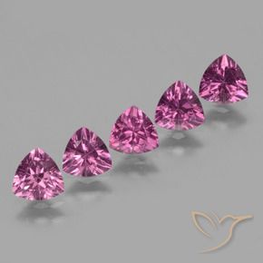 2.59 ct natürliche Mittelviolett Rhodolith-Granat-Edelsteine, Trillion, VS