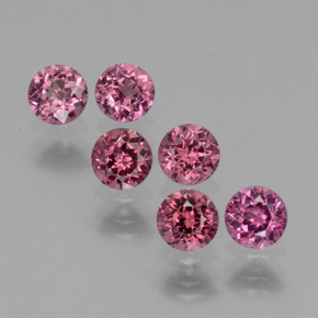  ct natürliche Rosaig-rose Rhodolith-Granat-Edelsteine, Rund Schliff, VS