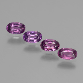 1,54 ct natürliche purpurfarbener Rhodolith-Edelsteine, Oval Schliff, VS