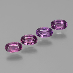 1,54 ct natürliche purpurfarbener Rhodolith-Edelsteine, Oval Schliff, VS