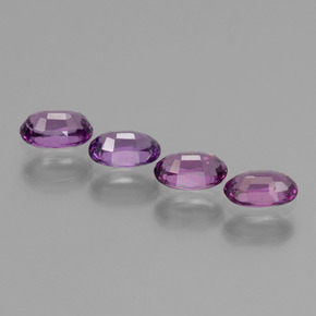 1,54 ct natürliche purpurfarbener Rhodolith-Edelsteine, Oval Schliff, VS
