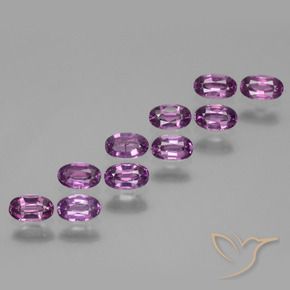 2.66 ct natürliche tieflila Rhodolith-Granat-Edelsteine, Oval, VS