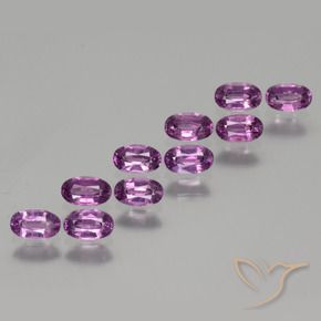 2.81 ct natürliche Rosaig-lila Rhodolith-Granat-Edelsteine, Oval, VS