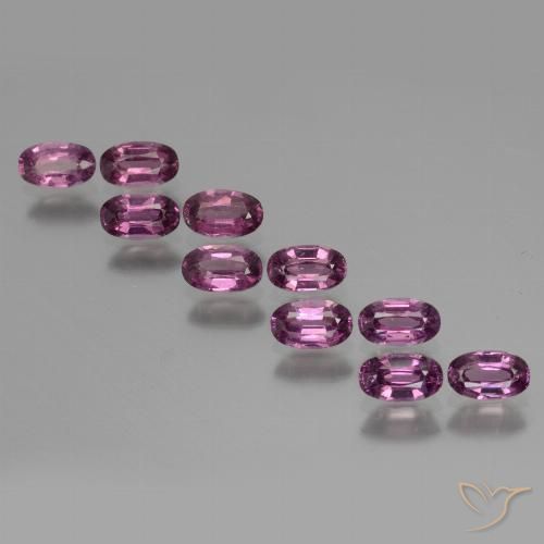 3.18ctw Natürlicher Mittelviolett Rhodolith-Granat, Oval, VS