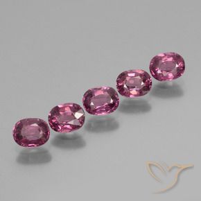 2.45 ct natürliche Tiefes Magenta-Pink Rhodolith-Granat-Edelsteine, Oval, VS