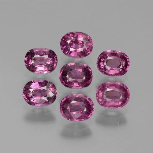 3,56 ct natürliche purpurfarbener Rhodolith-Edelsteine, Oval Schliff, VS