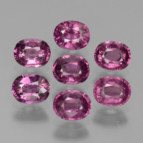 3,56 ct natürliche purpurfarbener Rhodolith-Edelsteine, Oval Schliff, VS