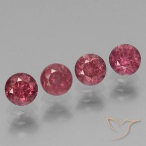 2.22 ct natürliche rötlich-lila Rhodolith-Granat-Edelsteine, Runden, VS