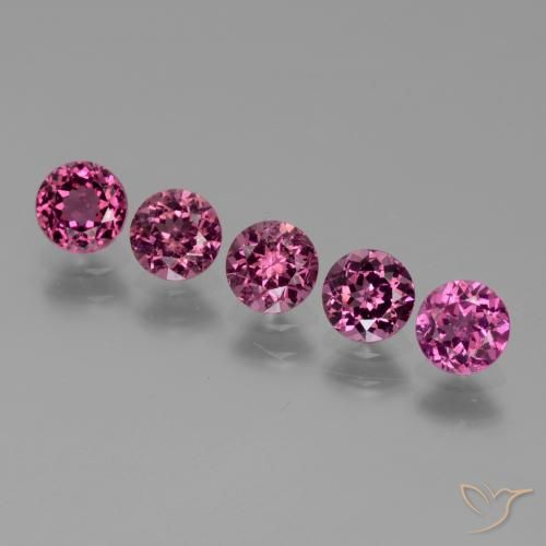 2.61ctw Natürlicher Tiefes Magenta-Pink Rhodolith-Granat, Runden, VS