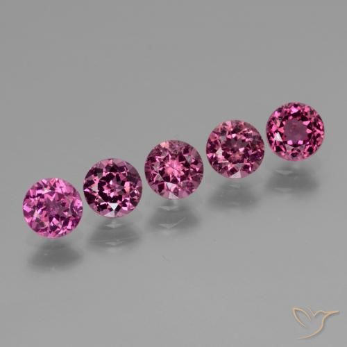 2.61 ct natürliche Tiefes Magenta-Pink Rhodolith-Granat-Edelsteine, Runden, VS