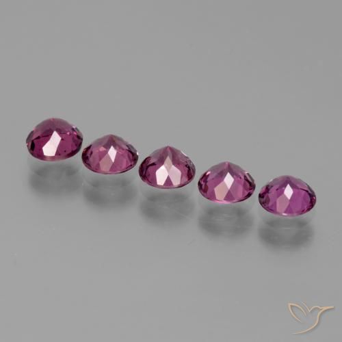 2.61 ct natürliche Tiefes Magenta-Pink Rhodolith-Granat-Edelsteine, Runden, VS