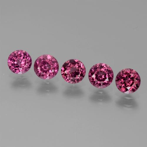 2,49 ct natürliche roter Rhodolith-Edelsteine, Rundschliff, VS