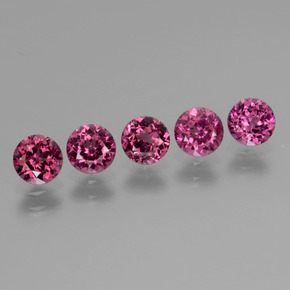 2,49 ct natürliche roter Rhodolith-Edelsteine, Rundschliff, VS