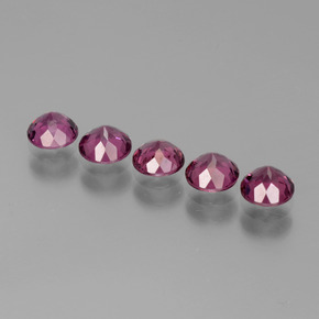2,49 ct natürliche roter Rhodolith-Edelsteine, Rundschliff, VS