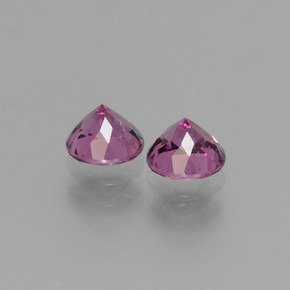 1.42 ct natürliche Rosaig-rose Rhodolith-Granat-Edelsteine, Rund Schliff, VS-SI