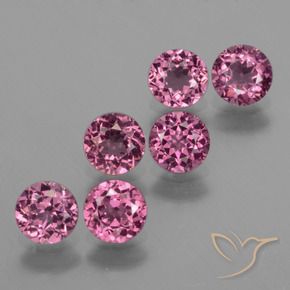 2.76 ct natürliche rötlich-lila Rhodolith-Granat-Edelsteine, Runden, VS