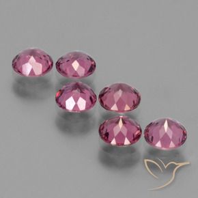2.76 ct natürliche rötlich-lila Rhodolith-Granat-Edelsteine, Runden, VS