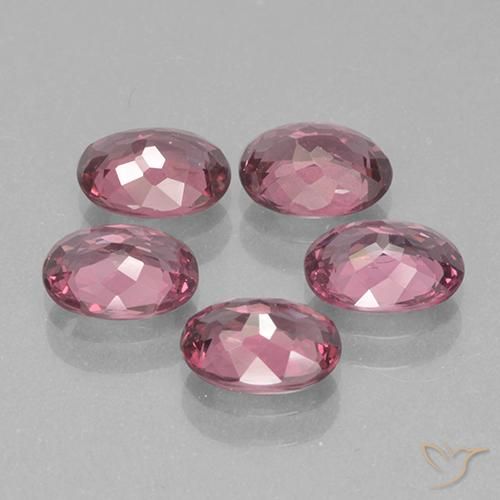 5.01 ct natürliche Rosaig-lila Rhodolith-Granat-Edelsteine, Oval, VS