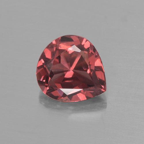 0,75 ctw natürlicher roter Rhodolith, Birnenform, VS