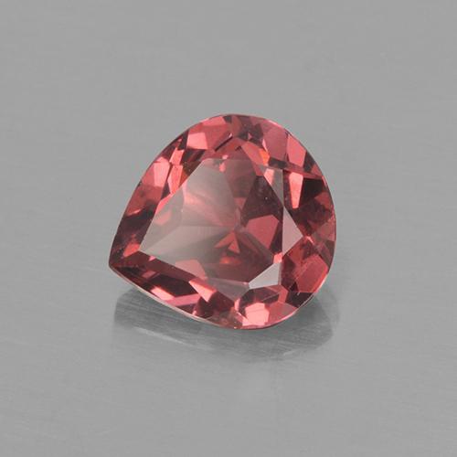 0,75 ctw natürlicher roter Rhodolith, Birnenform, VS