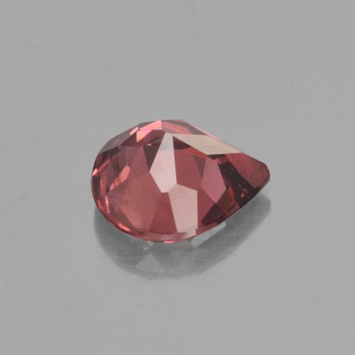 0,75 ctw natürlicher roter Rhodolith, Birnenform, VS