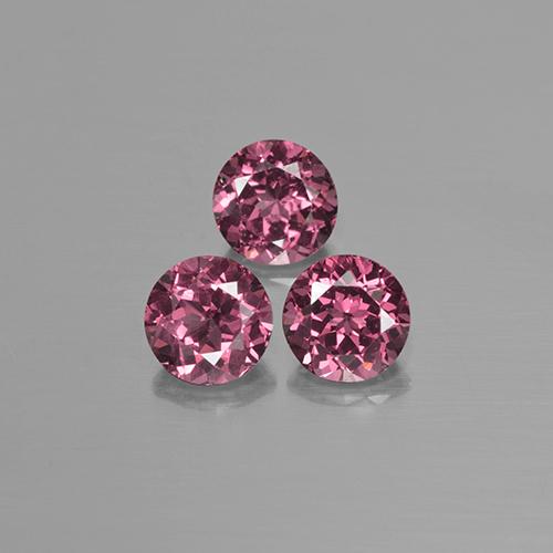 2,62 ct natürliche rosafarbener Rhodolith-Edelsteine, Rundschliff, VS