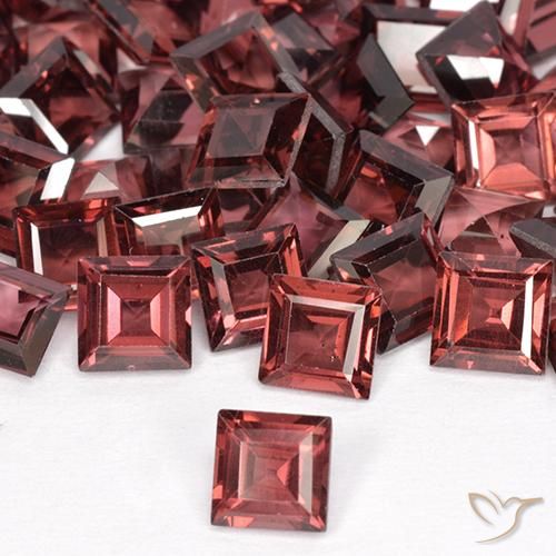 9,17 ctw natürlicher dunkelrot Rhodolith-Granat, Quadrat, VS