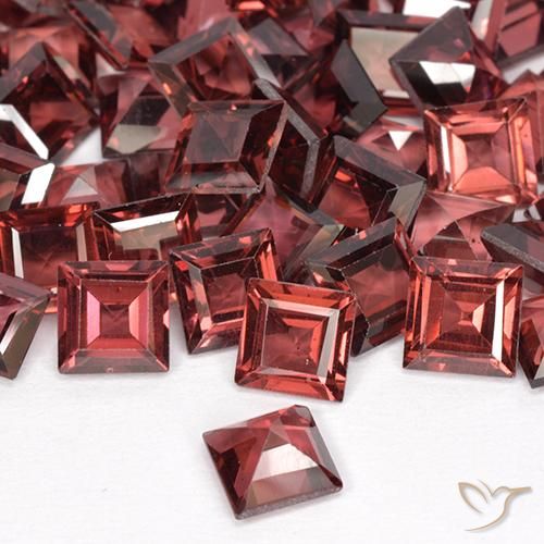 9,17 ctw natürlicher dunkelrot Rhodolith-Granat, Quadrat, VS