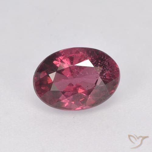 1.18ct Natürlicher Himbeerrot Rhodolith-Granat, Oval, VS