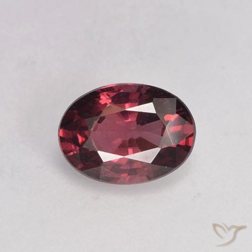 0.99ct Natürlicher Mittel-Dunkelrot Rhodolith-Granat, Oval, VS