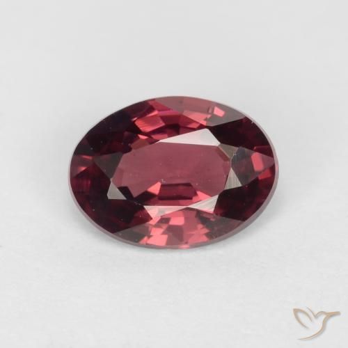 0.97ct Natürlicher Mittelrot Rhodolith-Granat, Oval, VVS-VS