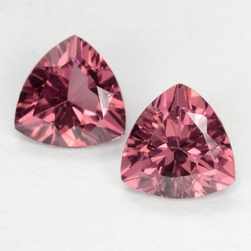 1,09 ct natürliche roter Rhodolith-Edelsteine, Trillion, VS