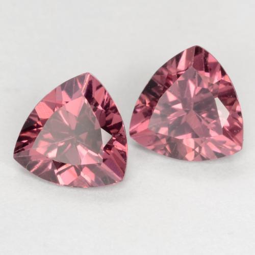1,09 ct natürliche roter Rhodolith-Edelsteine, Trillion, VS