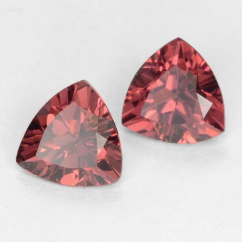 0,99 ct natürliche roter Rhodolith-Edelsteine, Trillion, VS
