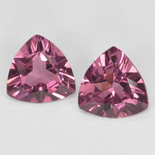 0,86 ct natürliche purpurfarbener Rhodolith-Edelsteine, Trillion, VVS-VS