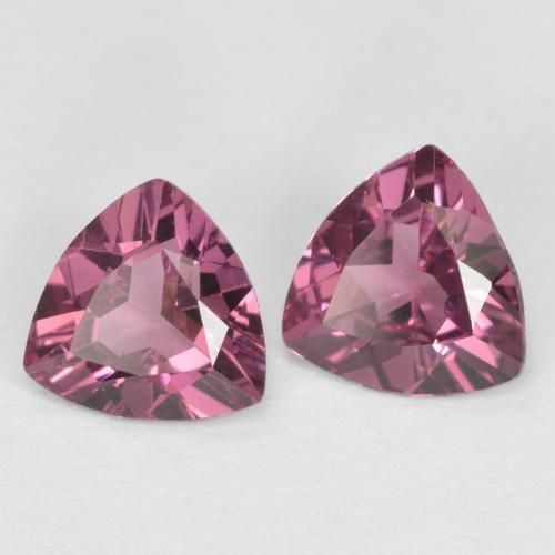 0,86 ct natürliche purpurfarbener Rhodolith-Edelsteine, Trillion, VVS-VS