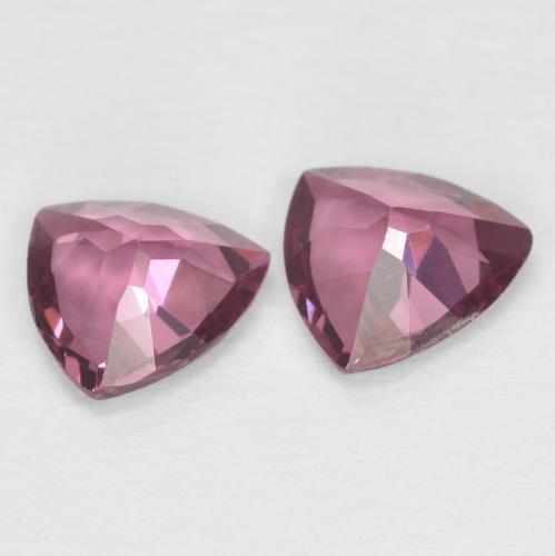 0,86 ct natürliche purpurfarbener Rhodolith-Edelsteine, Trillion, VVS-VS