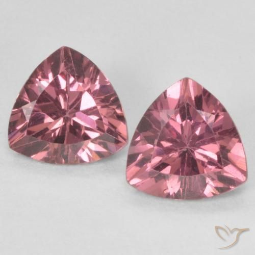 1.06ctw Natürlicher Light Merlot Red Rhodolith-Granat, Trillion, VVS-VS